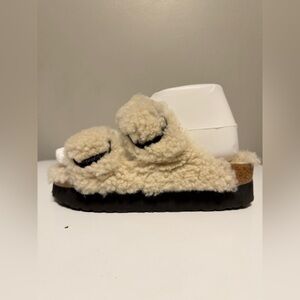 Birkenstock PAPILLIO Arizona Big Buckle Shearling  Teddy Eggshell EU 37 US 6-6.5